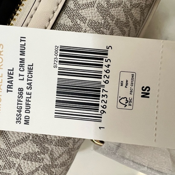 Michael Kors Cream Monogram Satchel - Picture 14 of 16